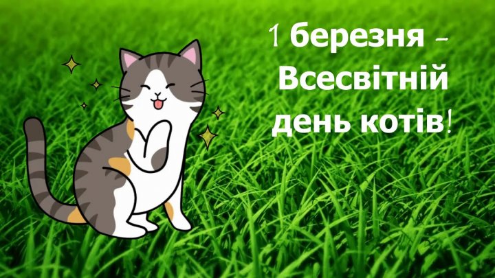 1 березня – Всесвітній день котів