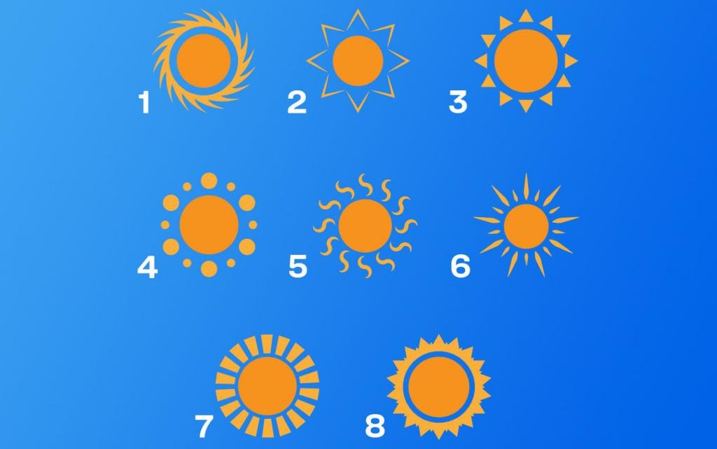 Психологічний тест по картинці: оберіть свій символ сонця та дізнайтесь більше про свій характер